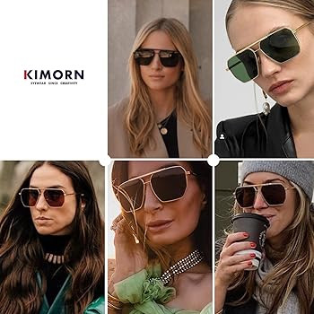 Kimorn Polarized Sunglasses Womens Men Retro Oversized Square Vintage Fashion Shades Classic Larg... | Amazon (US)