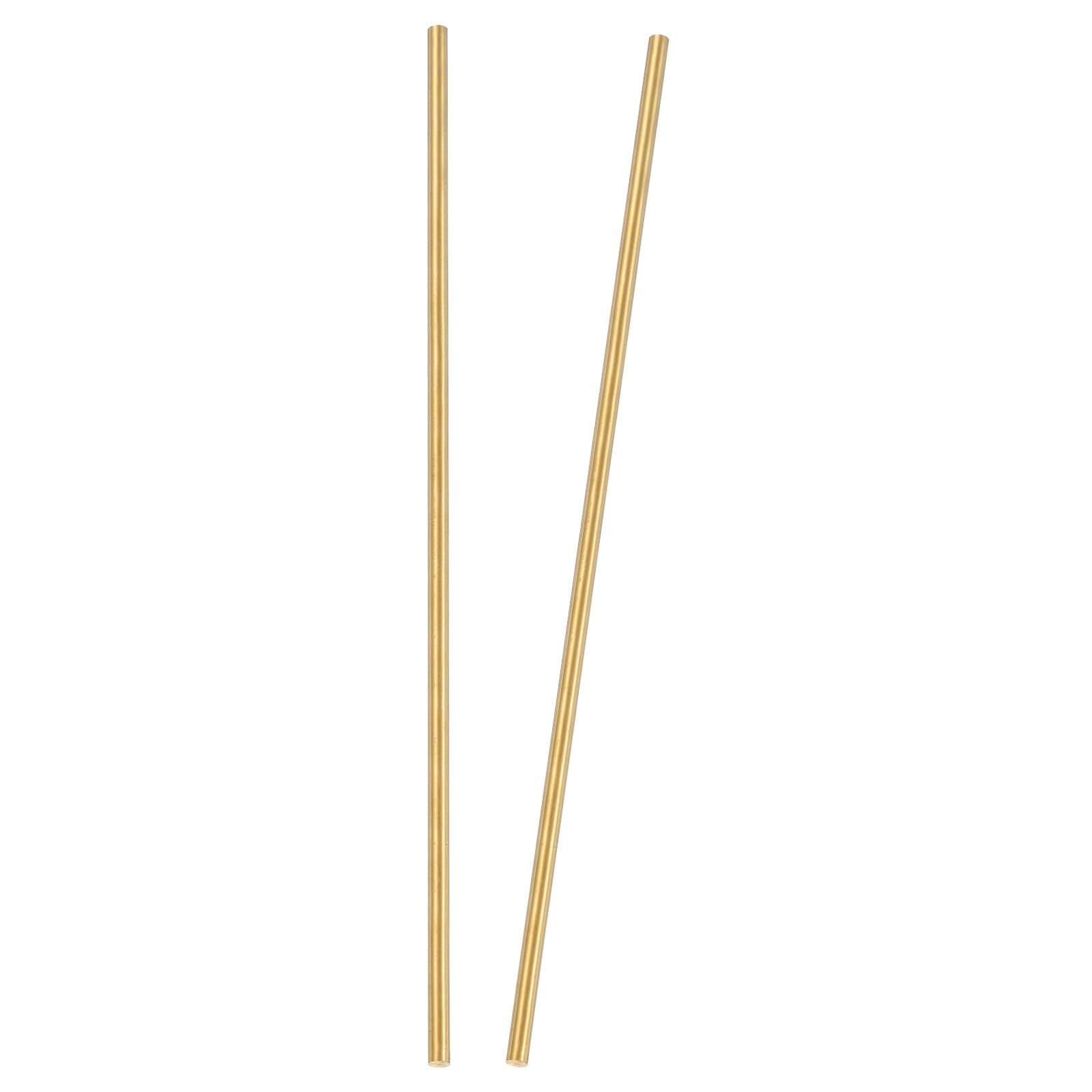 PATIKIL 2 Pcs Round Brass Rods, 5mm Dia. 26cm / 10.24 Inch Length H59 Brass Bar Solid Metal Rods ... | Amazon (US)