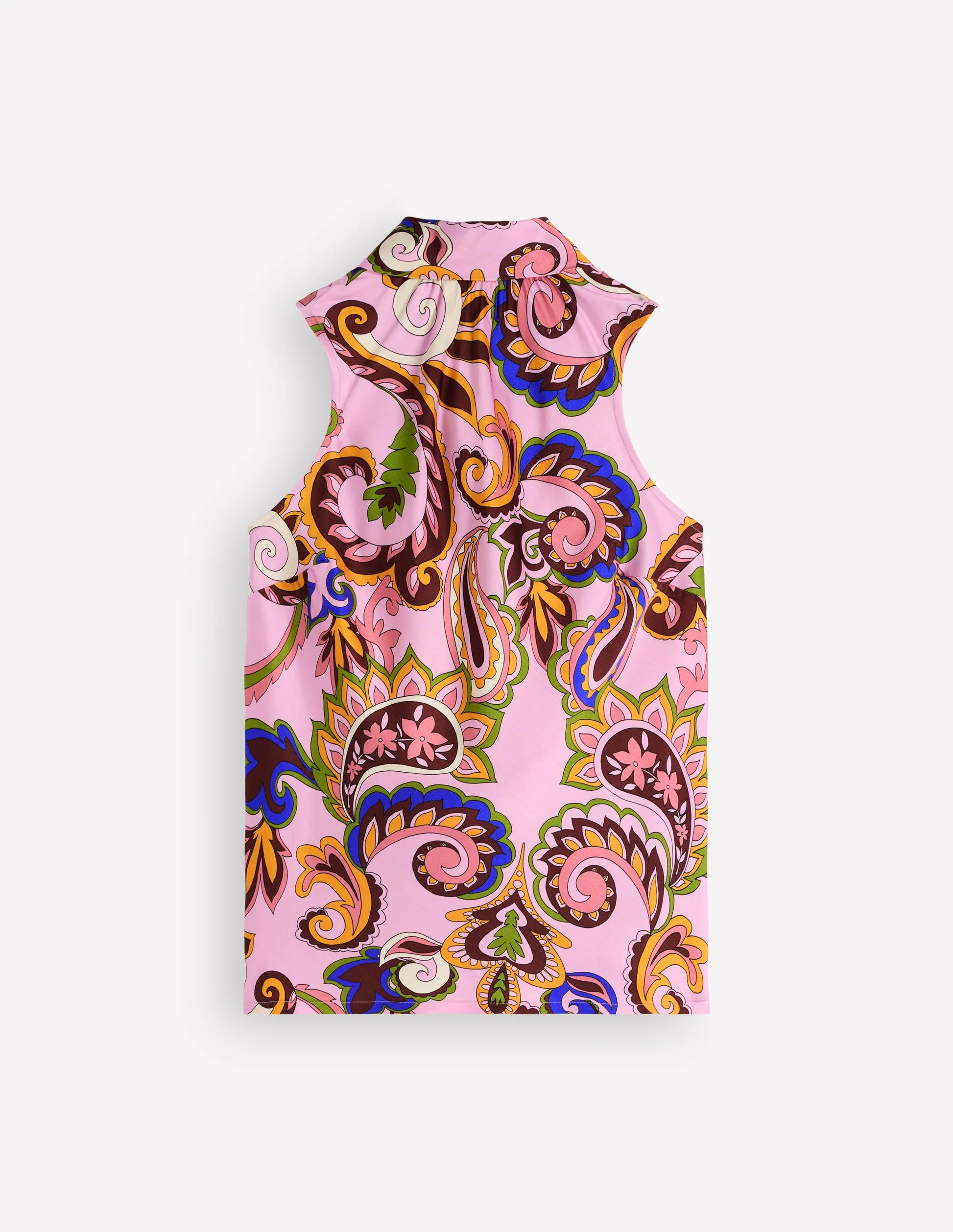 Satin Halterneck Top-Paisley Print | Boden (US)