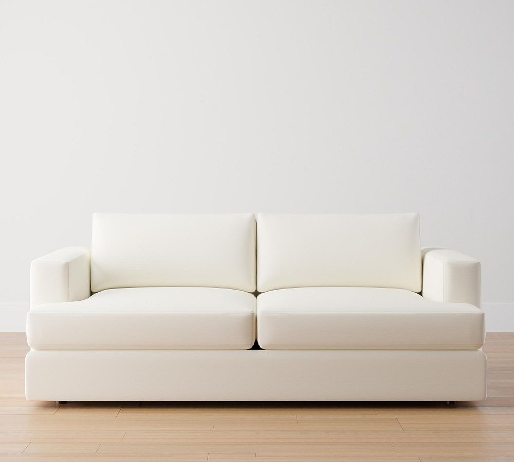 Carmel Recessed Square Arm Upholstered Sofa | Pottery Barn (US)