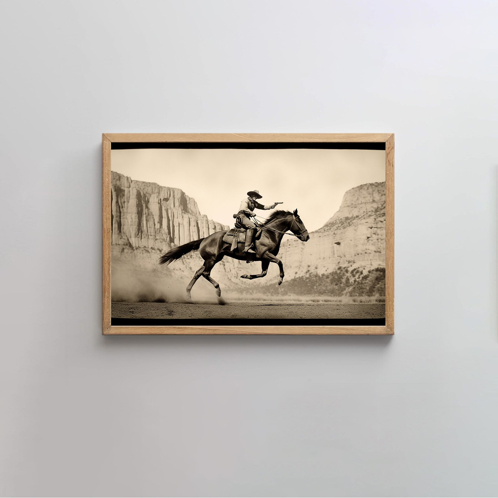 Vintage Film Still Outlaw Print, Modern Western Wall Art, Cowboy Cowgirl Decor, Wild West, Horse ... | Etsy (US)