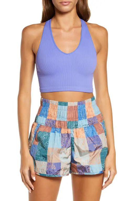 Free People FP Movement Free Throw Crop Tank in Moroccan Blue at Nordstrom, Size Small | Nordstrom