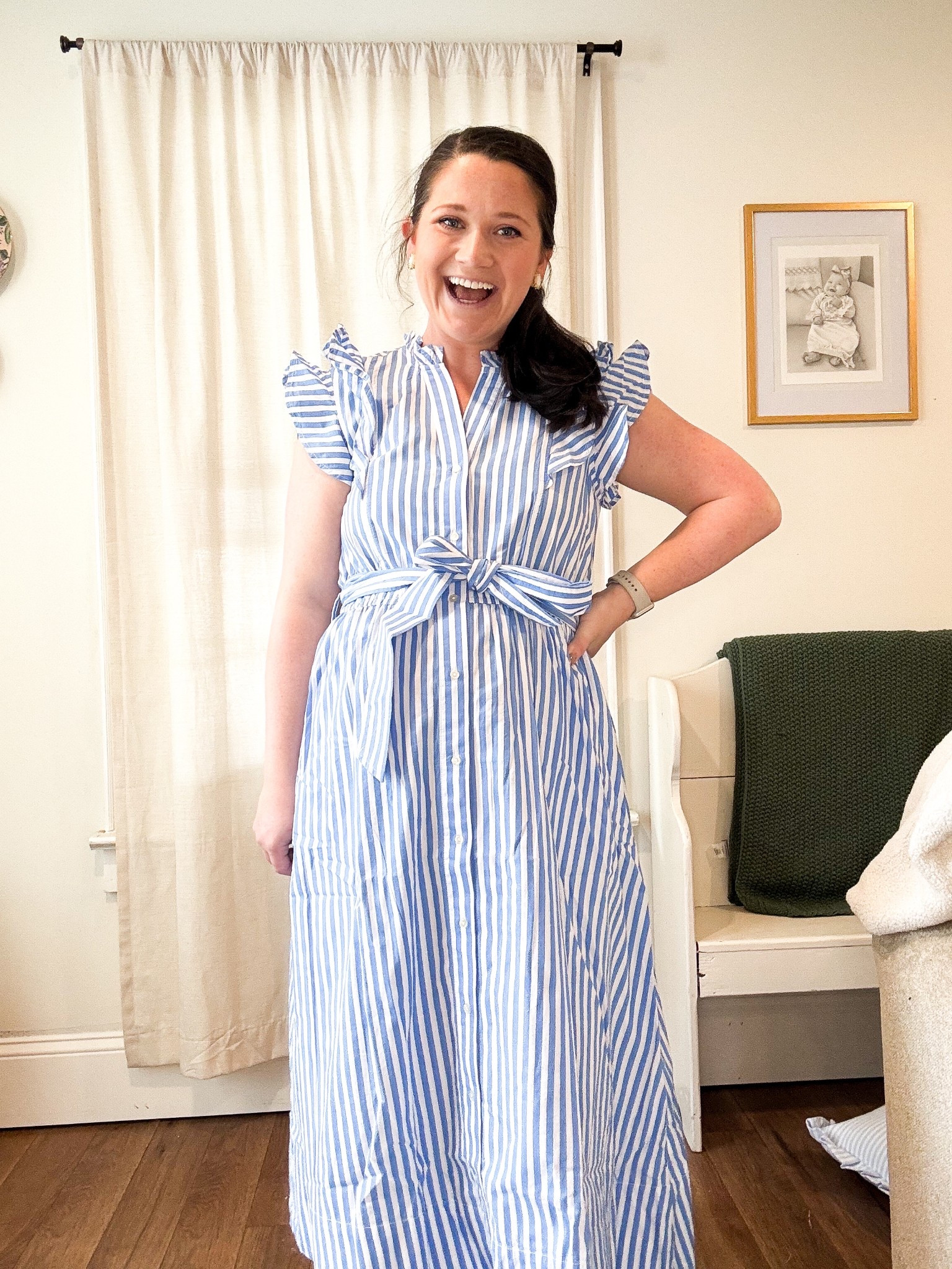 Easter dress. New arrivals from Walmart. Midi dress. Bump friendly dress 