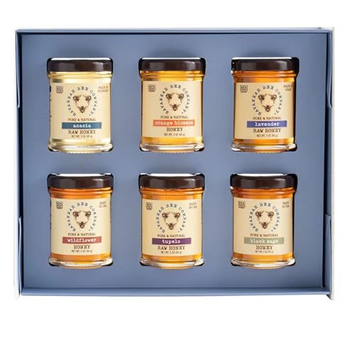 Blossom to Bottle - Honey Gift with Tupelo, Lavender, Wildflower, Black Sage, Acacia and Orange Blossom Honeys - Pure and Natural | Amazon (US)