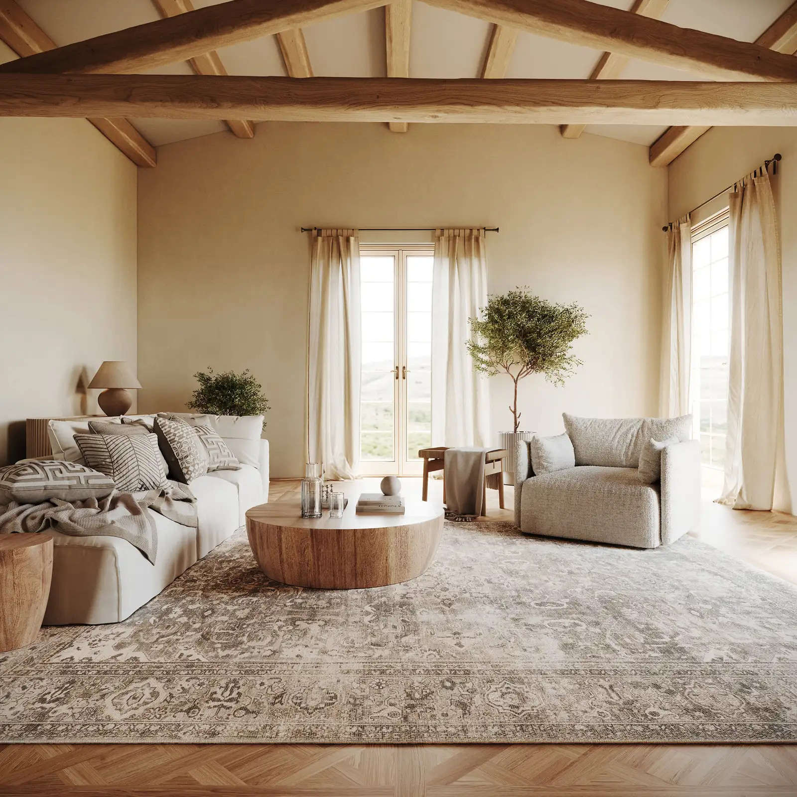 Annelore Antiqued Jute-Blend Rug | Sage | Rugs USA