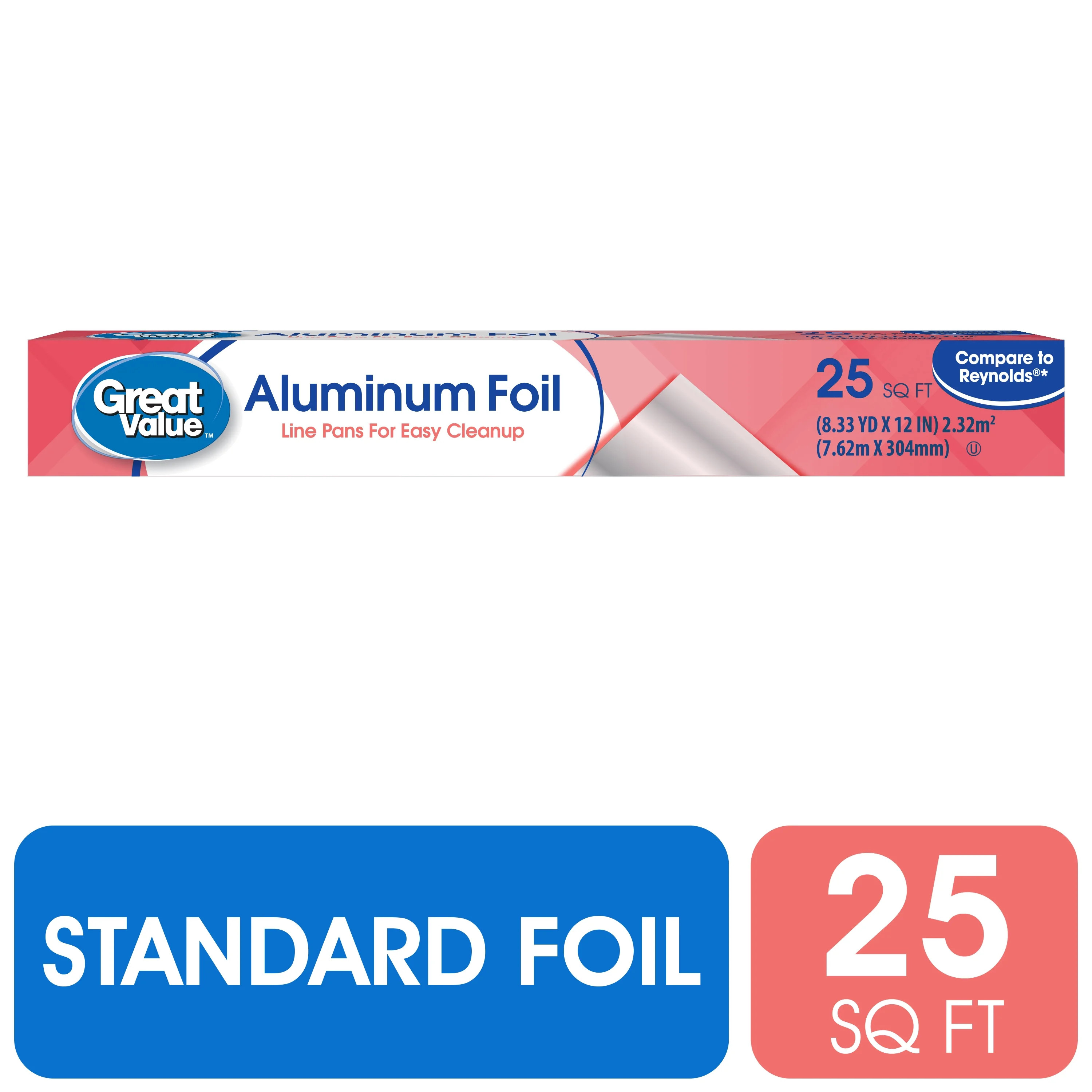 Great Value Aluminum Foil, 25 sq ft | Walmart (US)