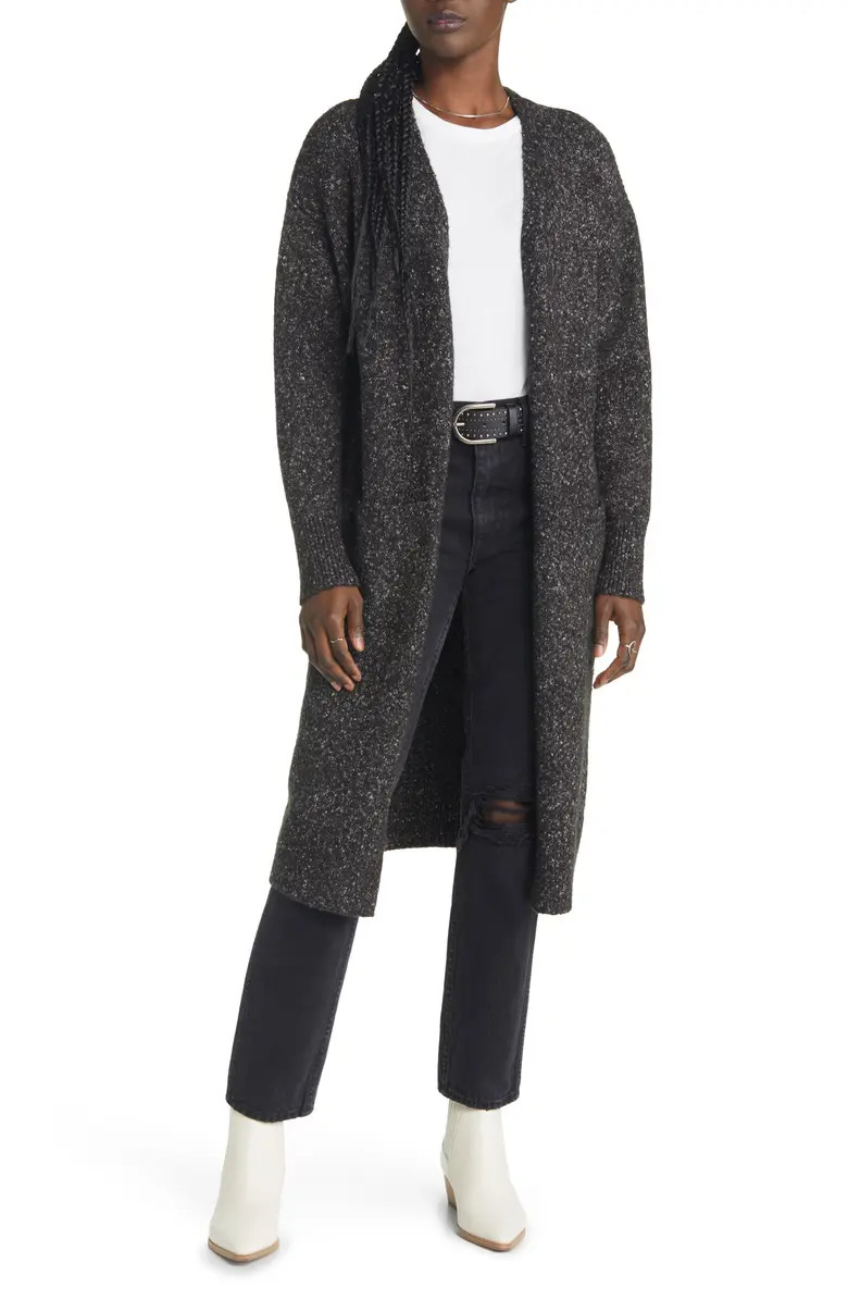Marled Long Open Front Cardigan | Nordstrom