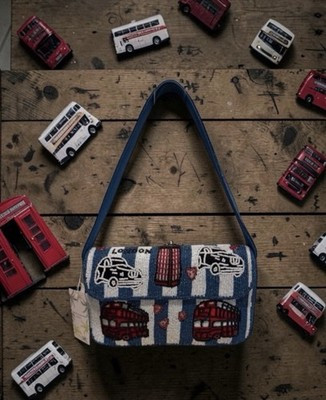 America & Beyond Beaded London Taxi Striped Shoulder Bag | eBay | eBay US