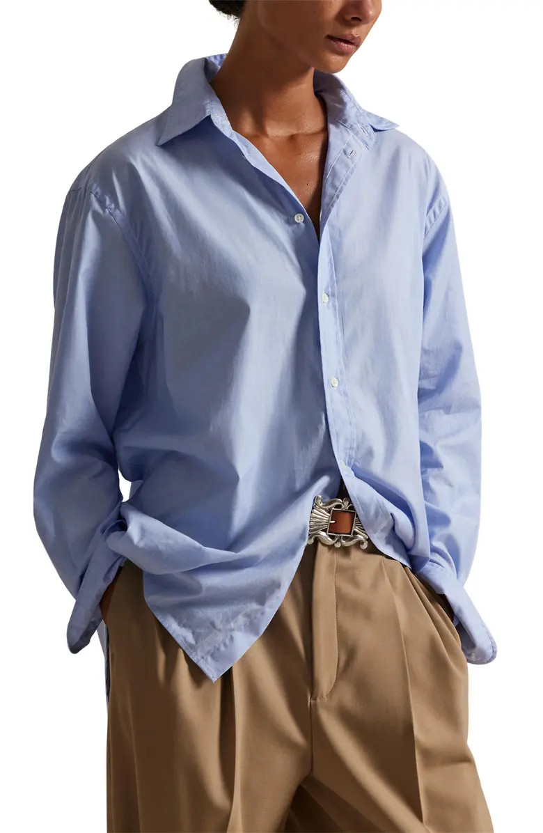 Cotton Poplin Button-Down Shirt | Nordstrom