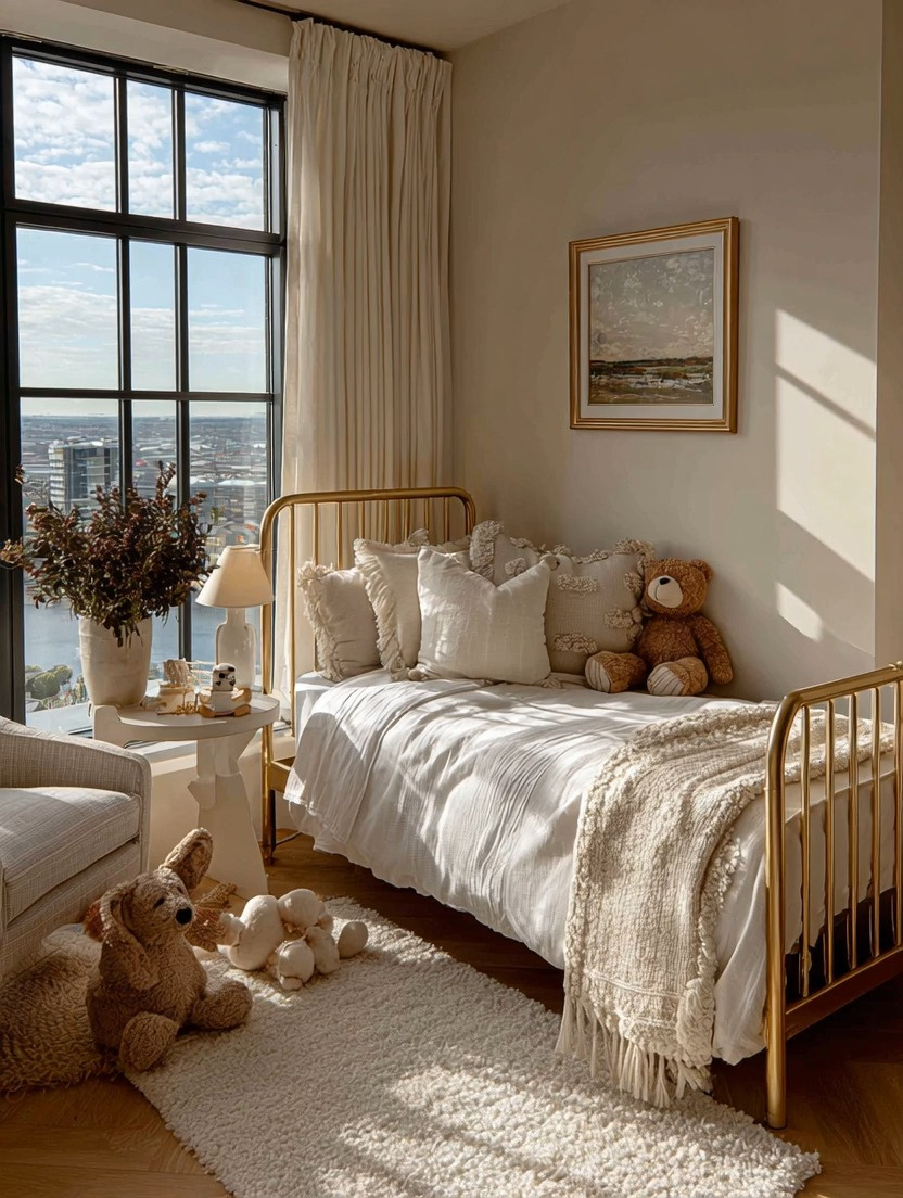 Kids’ rooms are where lifetime memories begin.

The way their space feels today becomes part of how they remember childhood tomorrow. That’s why a child’s room deserves the same level of elegance and intention as every other room in your home.

This beautiful gold metal bar bed is the perfect foundation piece for a timeless kids’ bedroom. It’s classic, warm, and refined — never overly childish, never temporary.

What makes it powerful?

It grows with them.

Start with soft whites and creams for a calming toddler space.
Transition to dove grey or sage green for a serene school-age refresh.
Add navy, forest green, or even muted blush as their personality evolves.

The gold frame stays.
The bedding changes.
The room matures beautifully.

Gold metal adds warmth while still feeling light and airy. It pairs effortlessly with neutral rugs, soft textured throws, storybook shelves, and all the essentials — night lamps, plush toys, framed art, and reading nooks.

Instead of redesigning every few years, invest in a base that evolves.

Elegant. Adaptable. Memory-making.

This is how you design a children’s room that grows with them.

#KidsRoomDecor #ToddlerRoomInspo #GoldMetalBed #TimelessNursery #ElegantHome #KidsBedroomDesign #GrowingWithStyle #NeutralKidsRoom #ModernFamilyHome #ChildhoodMemories 

 #LTKHome