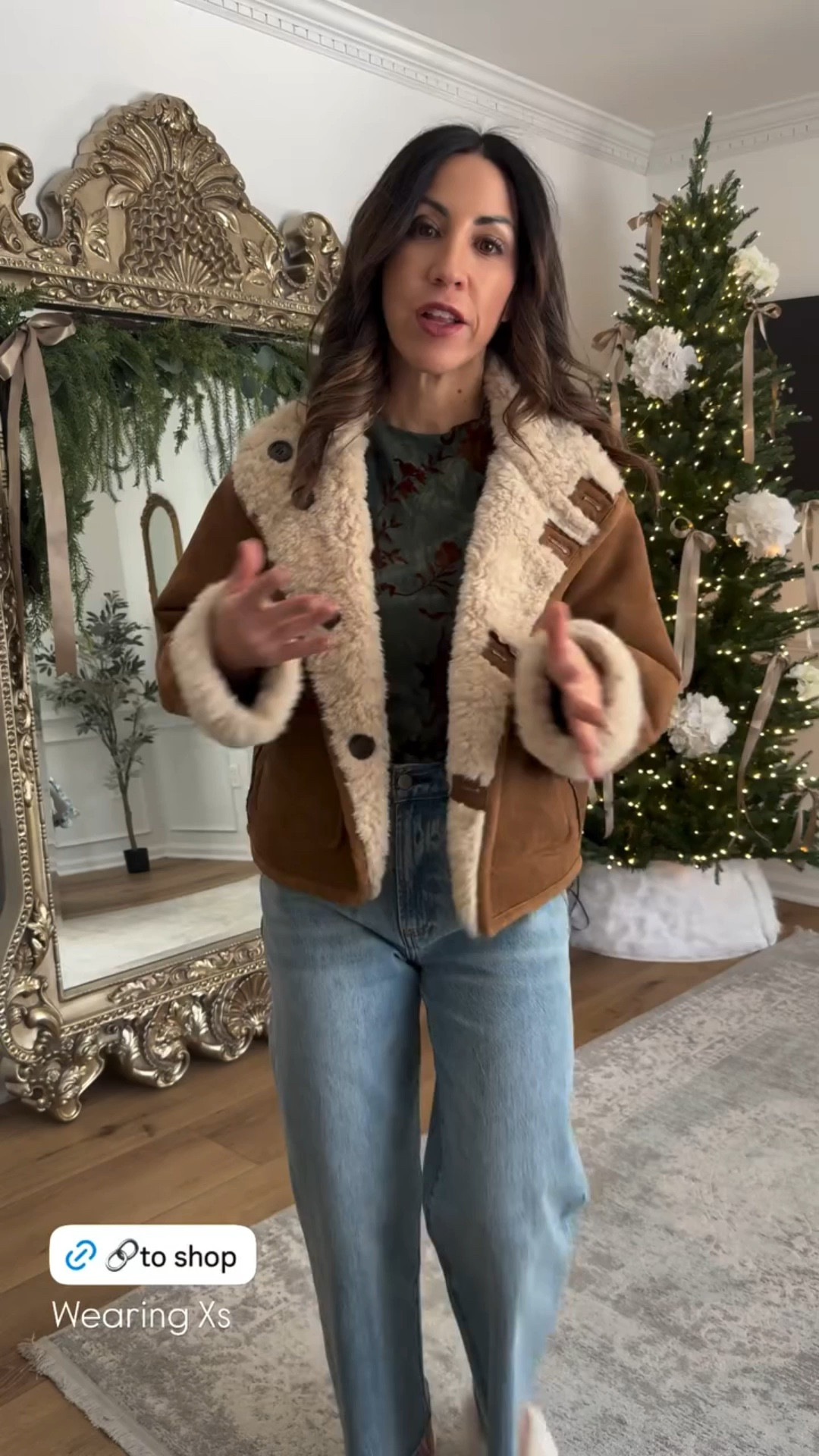 Xs winter coat. Small top. 25 jeans. I cut them. Reversible coat. Suede coat.

#LTKOver40 #LTKFindsUnder100