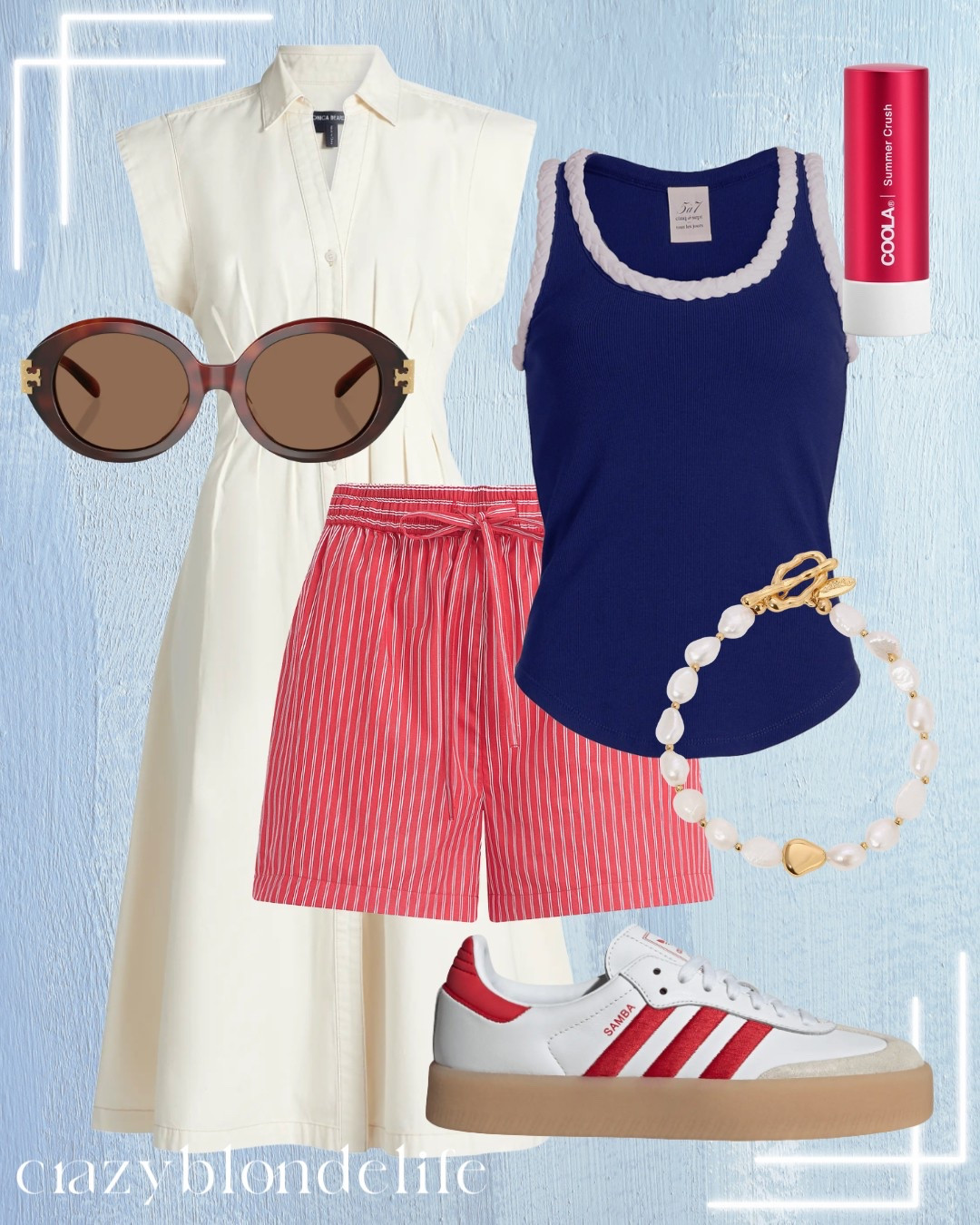 Comfortable yet stylish outfit inspiration for the 4th of July! Shop these adorable fits for your Independence Day celebration!🐬💋🥤

#LTKStyleTip #LTKShoeCrush #LTKSummerEdit