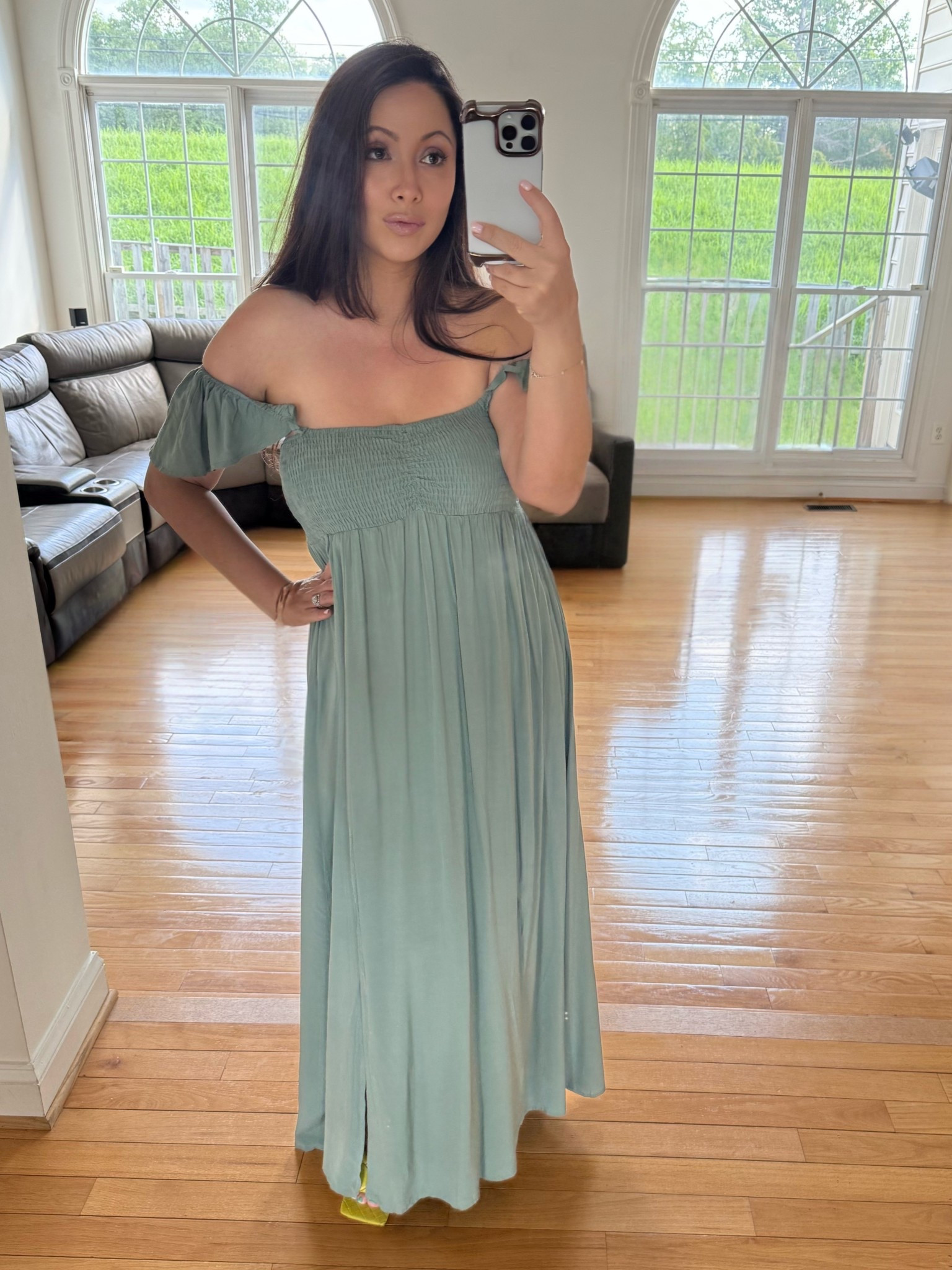 I'm head over heels for this maxi dress! It's so light I feel like I'm wearing air and it's silky smooth on my skin! The off shoulder style is crazy feminine and the side slits? Just the icing on the cake!

#LTKFindsUnder50 #LTKFindsUnder100 #LTKStyleTip
