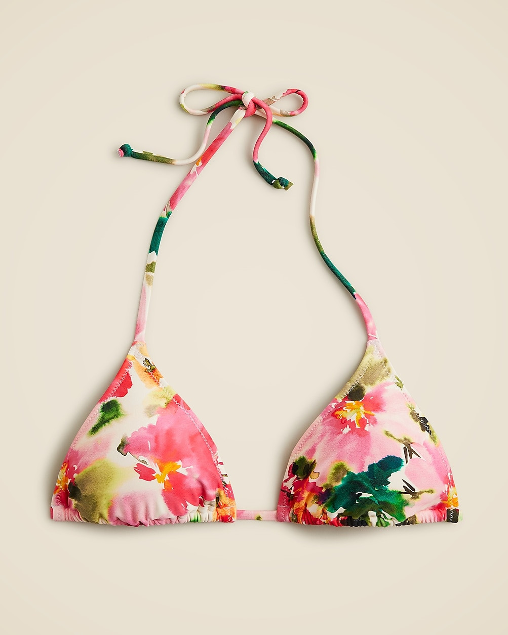 String bikini top in floral | J. Crew US