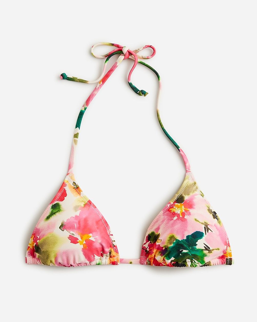String bikini top in floral | J.Crew US