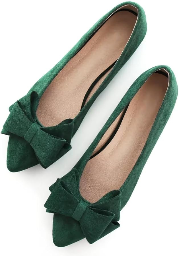 TN TANGNEST Women Fashion Bowknot Flats Comfort Pointed Toe Dress Shoes | Amazon (US)