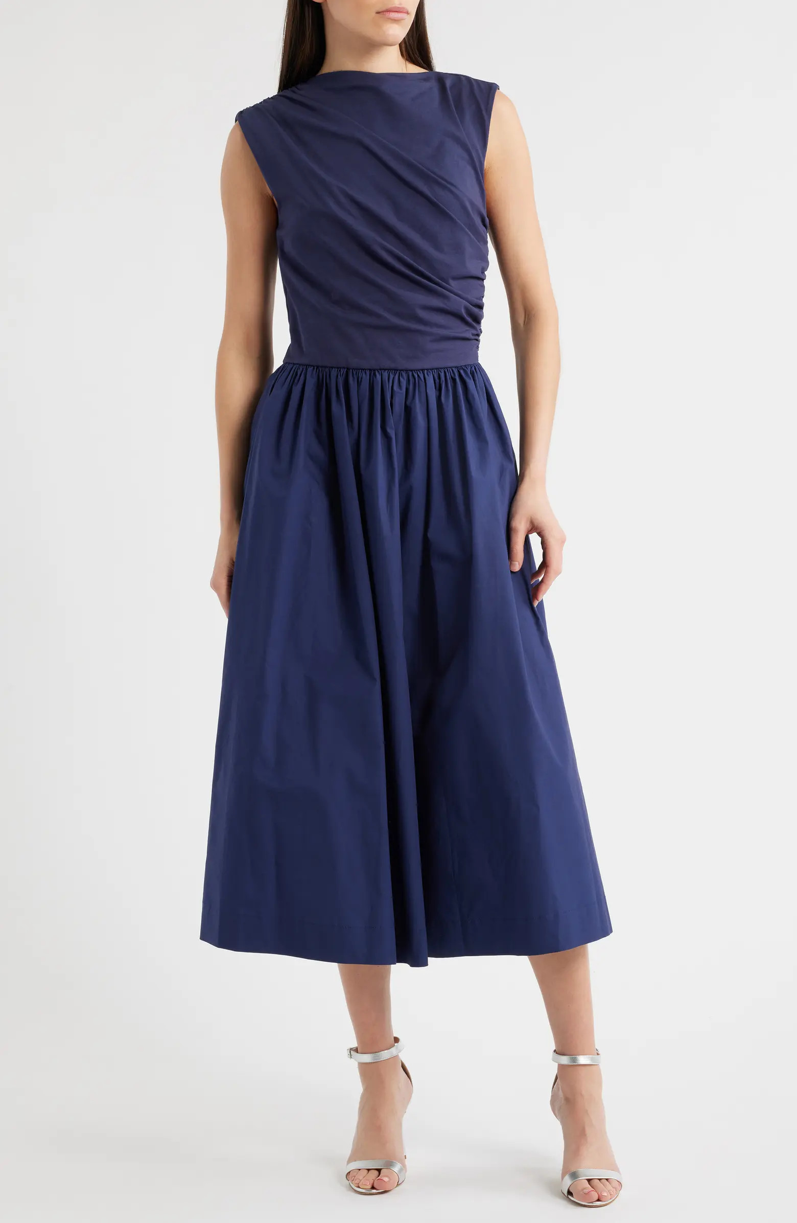 Mixed Media Midi Dress | Nordstrom