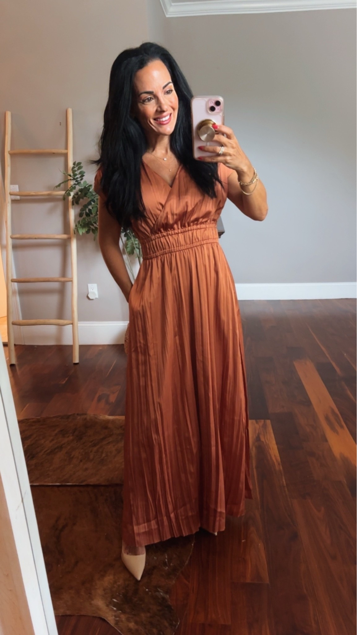 Packable satin pleated dress with elastic waist band

#LTKTravel #LTKWedding #LTKootd