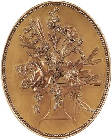 SIKOO Vintage Wall Sculptures Gold Flower Wall Art Hand Painted Ornate Wall Hanging Decoration An... | Amazon (US)