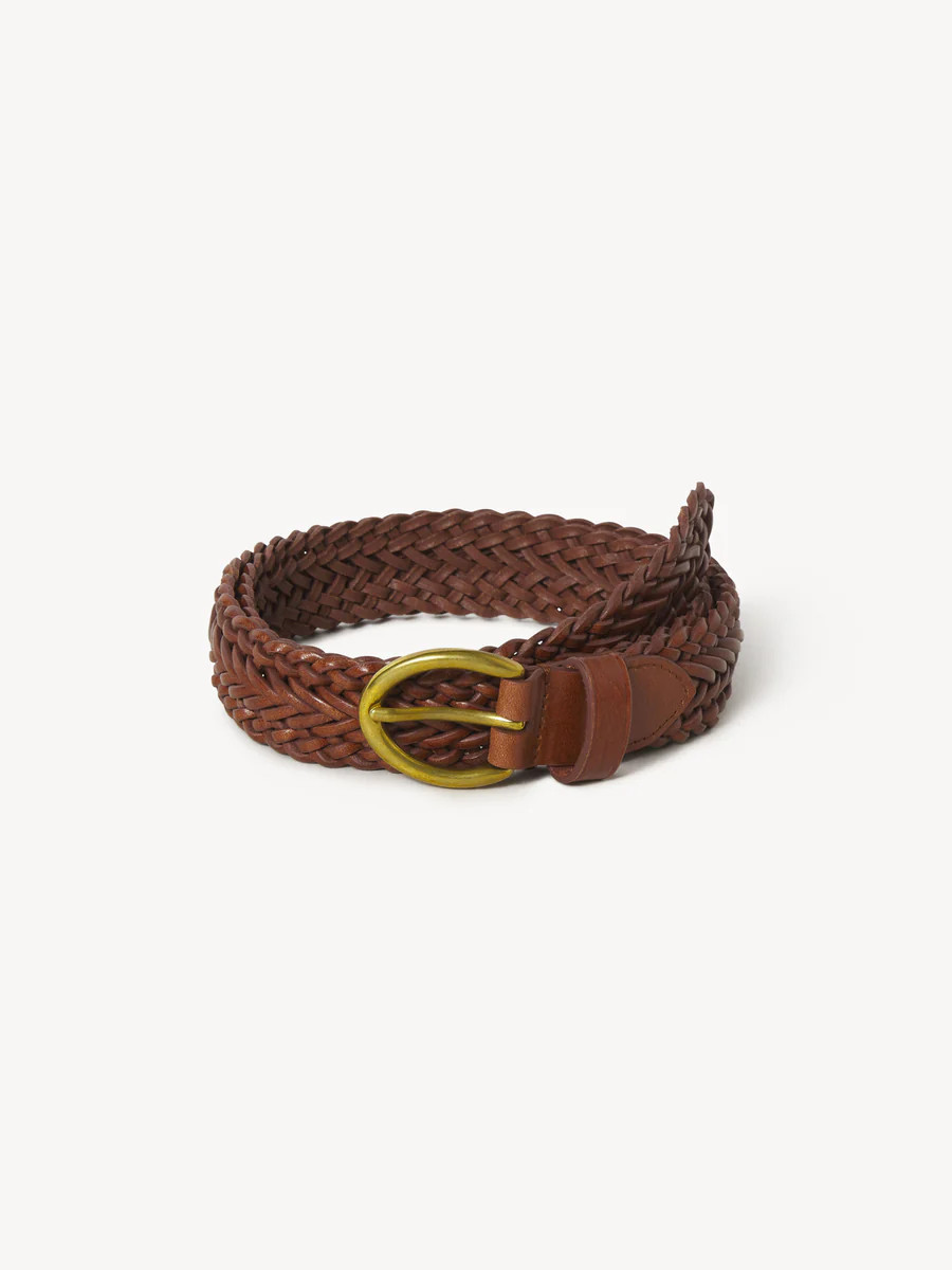 Brown Braided Leather Belt | Buck Mason