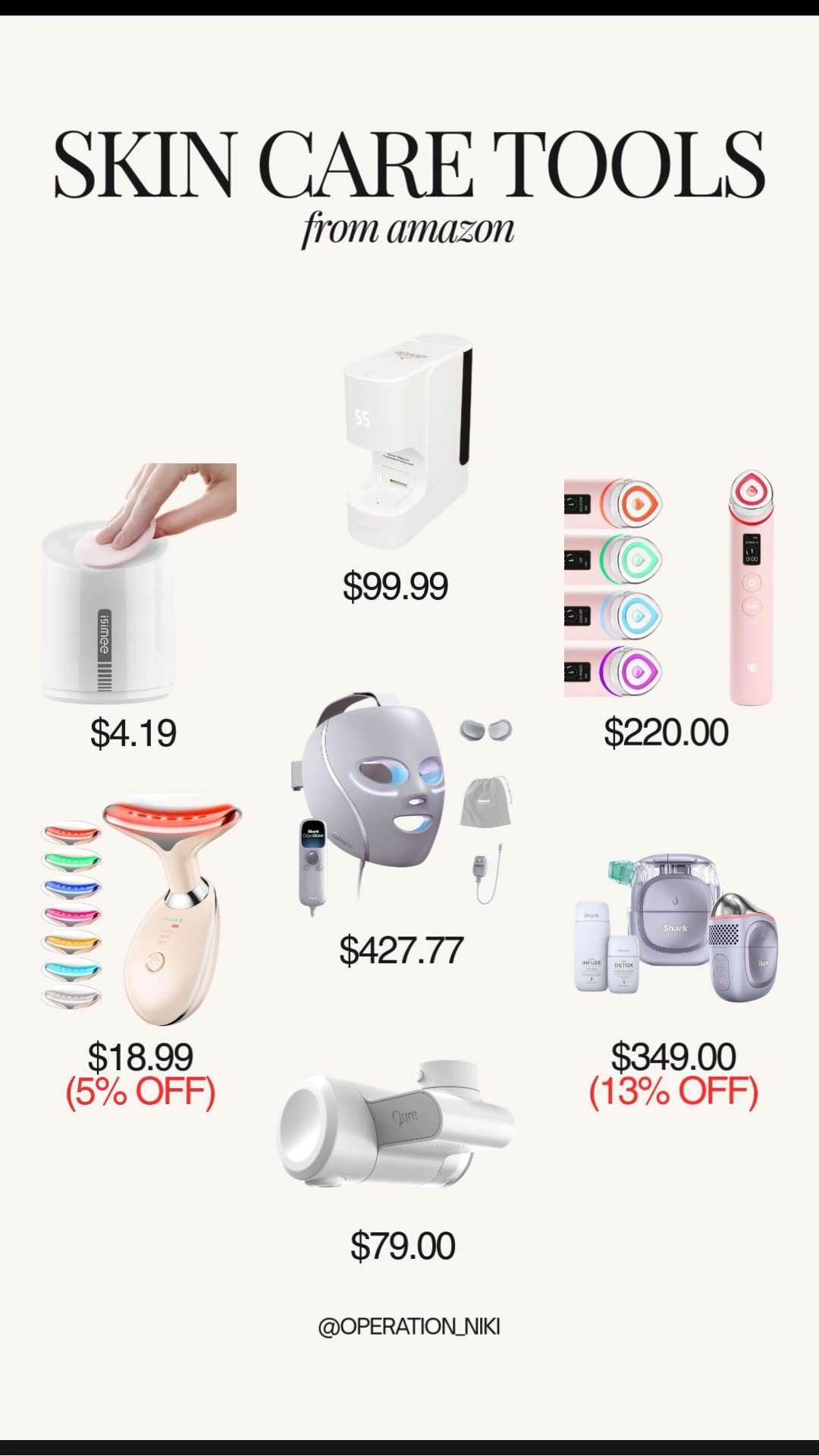 Skincare tools that help elevate my routine and support better results over time ✨🧖‍♀️ These are the ones I incorporate regularly to help with sculpting, smoothing, and maintaining healthy looking skin.

Follow for more @OPERATION_NIKI on IG, TikTok, & Facebook
#skincaretools #beautytech #skincareroutine #amazonbeauty #selfcaretools #beautygadgets #athomeskincare #beautyfinds #operationniki 

 #LTKmorningroutine #LTKselfcare #LTKBeauty