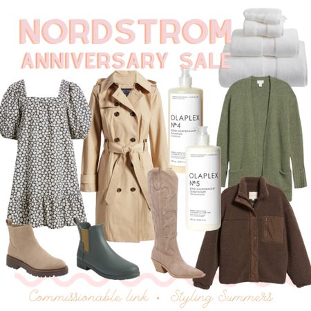 Nordstrom anniversary sale finds! Womens trench coat sweater sherpa jacket boots Olaplex towels 

#LTKBacktoSchool #LTKxNSale #LTKSeasonal