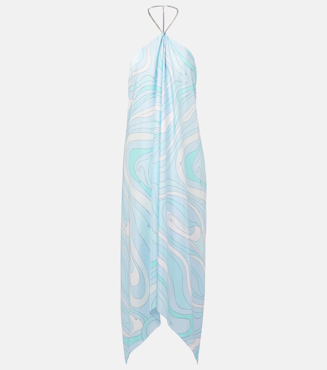 Marmo asymmetric silk twill midi dress | Mytheresa (INTL)