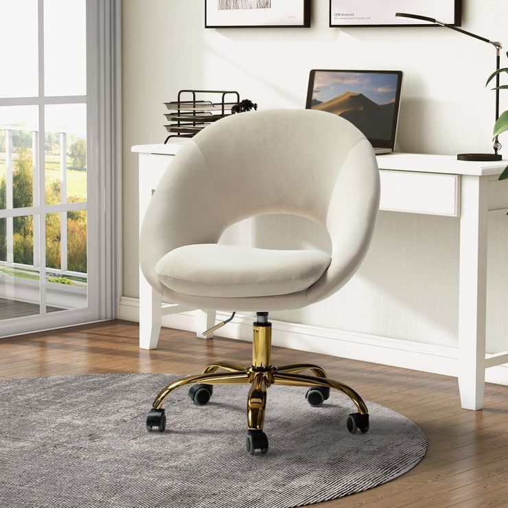 Hector Velvet Task Chair Home Office Desk Chair Swivel Adjustable | Karat Home | Target