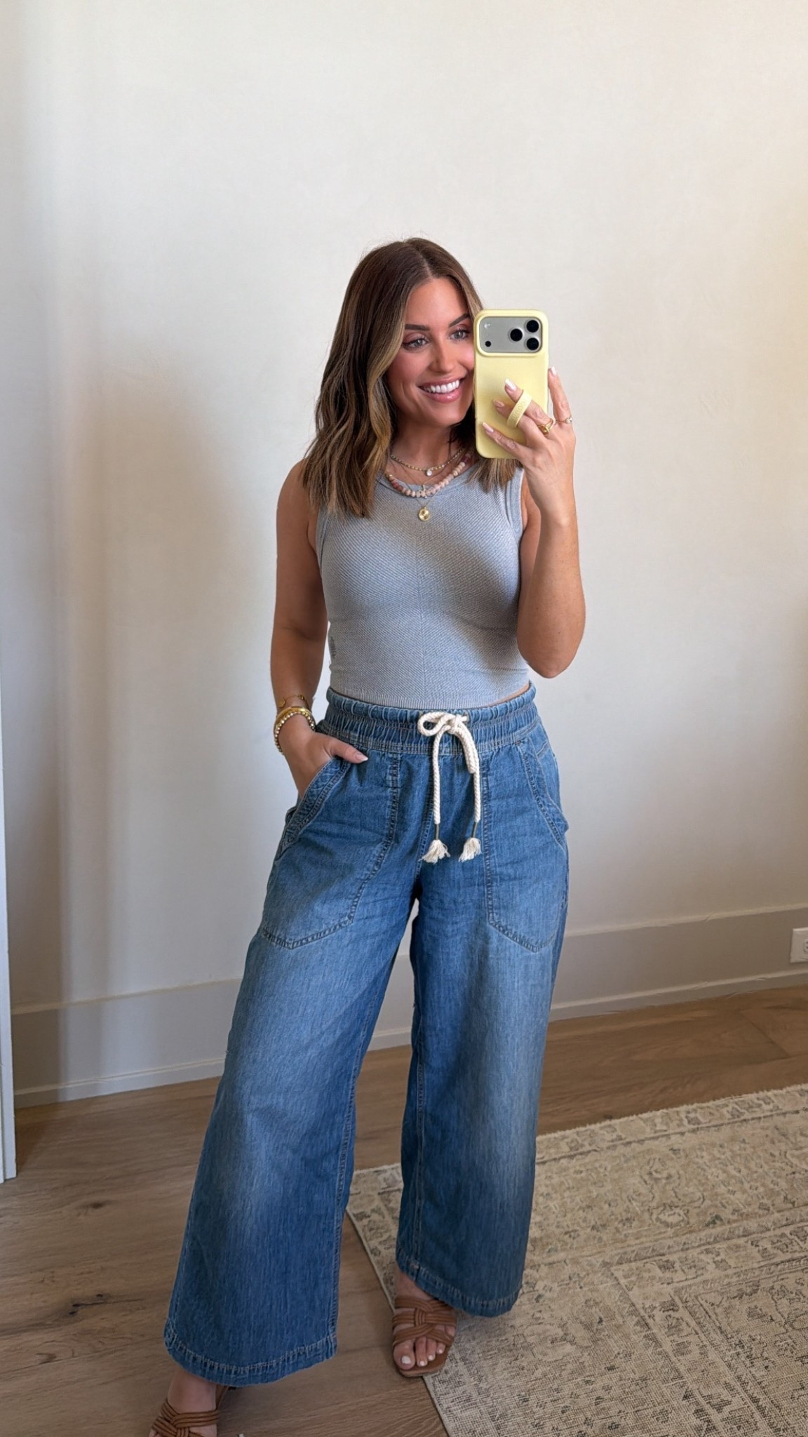 Wearing an xs in these pull on jeans & XS in tank. Currently 16 weeks pregnant if that helps with sizing. 

Jeans, pull in jeans, denim, bump friendly 

#LTKBump #LTKgrwm #LTKmomlife