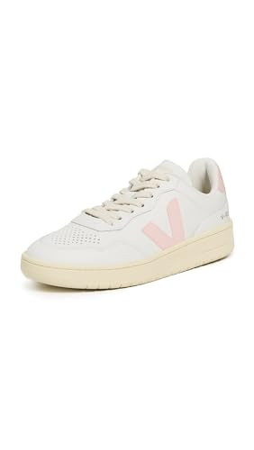 Veja Women's V-90 Sneakers, White/Petale, 10 Medium US | Amazon (US)