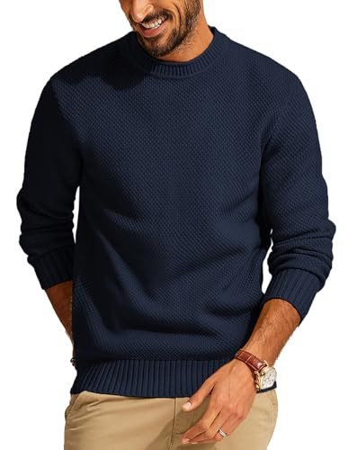 PJ PAUL JONES Crewneck Pullover Sweater Textured Sweaters | Amazon (US)