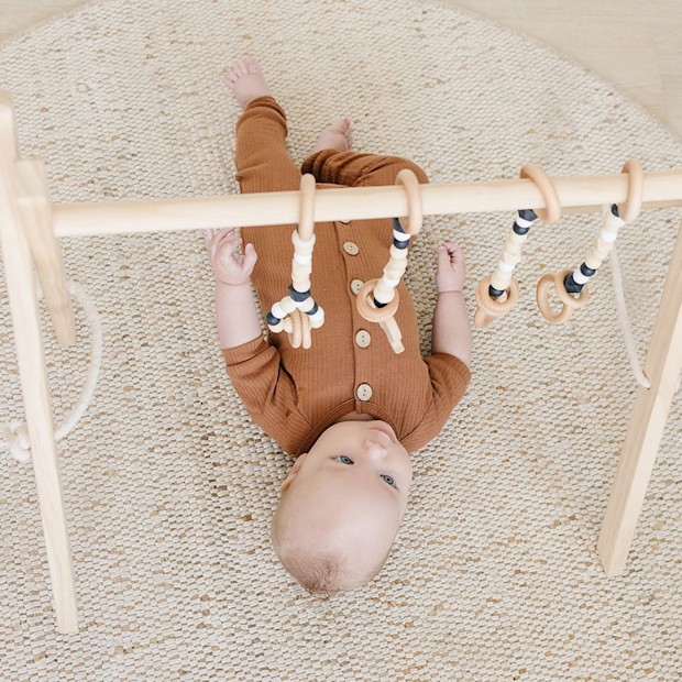Natural Pine Wood Gym | Babylist