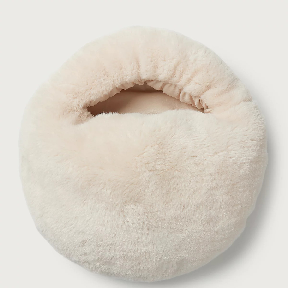 The White Company Faux Shearling Giant Footwarmer, Ivory, Size: One Size | The White Company UK & ROW