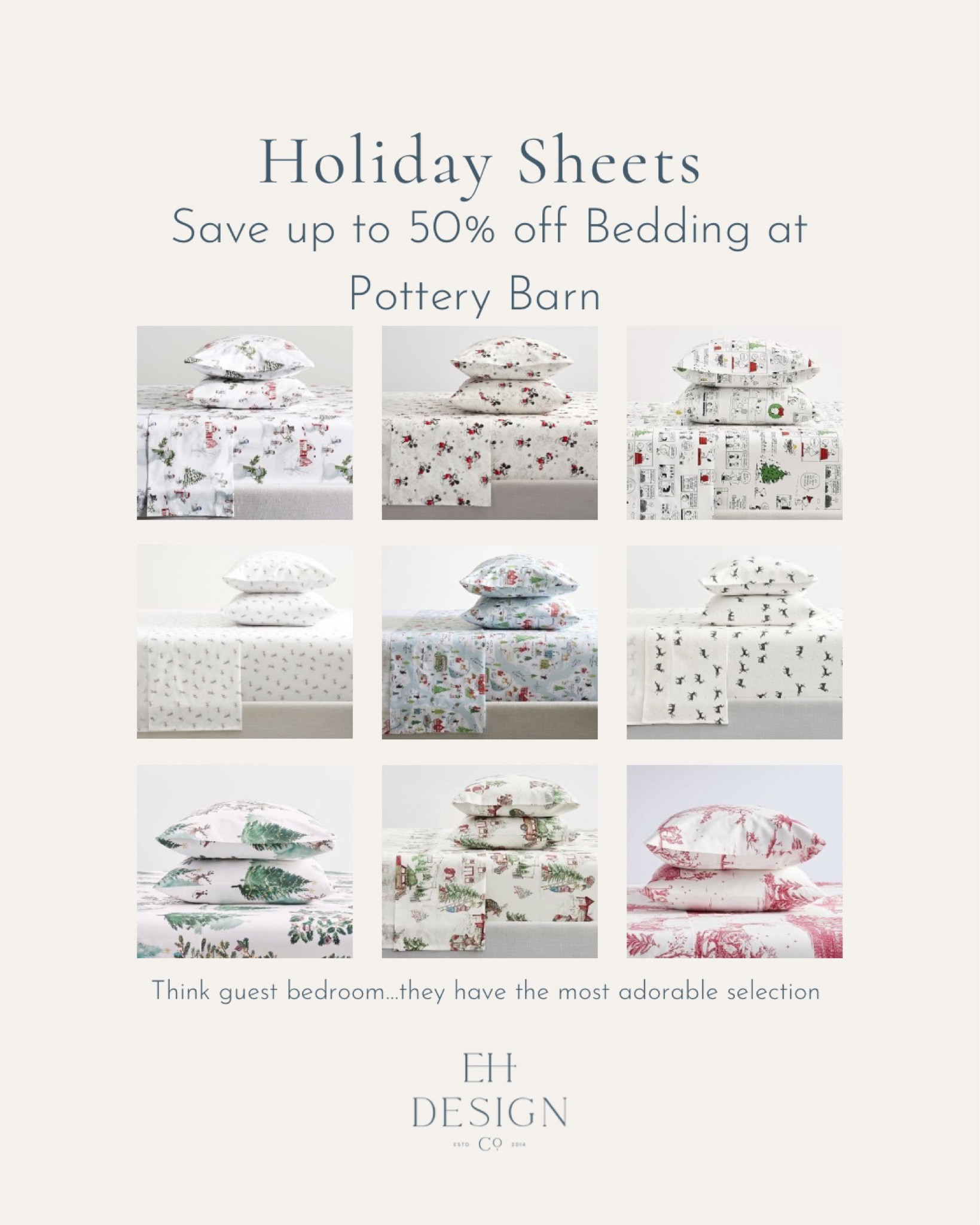 Who doesn’t want a cozy space when traveling? Pottery Barn has the cutest holiday sheets! 


#LTKhome #LTKHoliday #LTKSeasonal