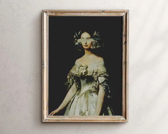 Dark Academia Decor Moody Portrait Painting Altered Art - Etsy | Etsy (US)