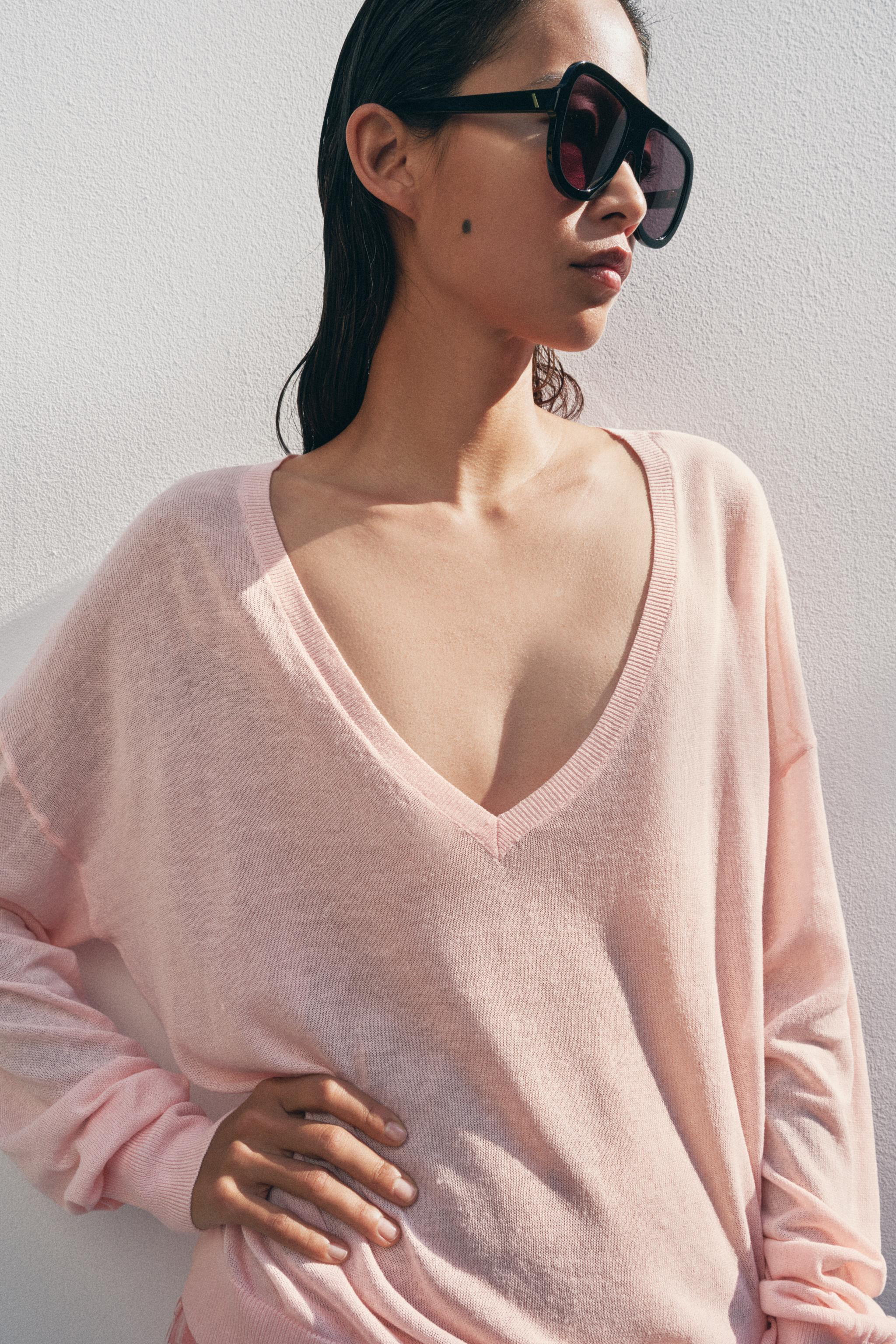 FINE KNIT V-NECK JUMPER | Zara US