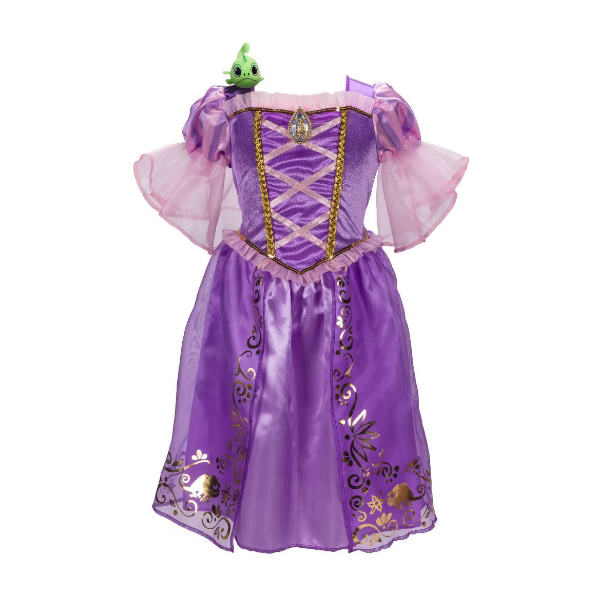 Disney Princess Majestic Rapunzel Dress with Pascal Shoulder Plush Friend | Target