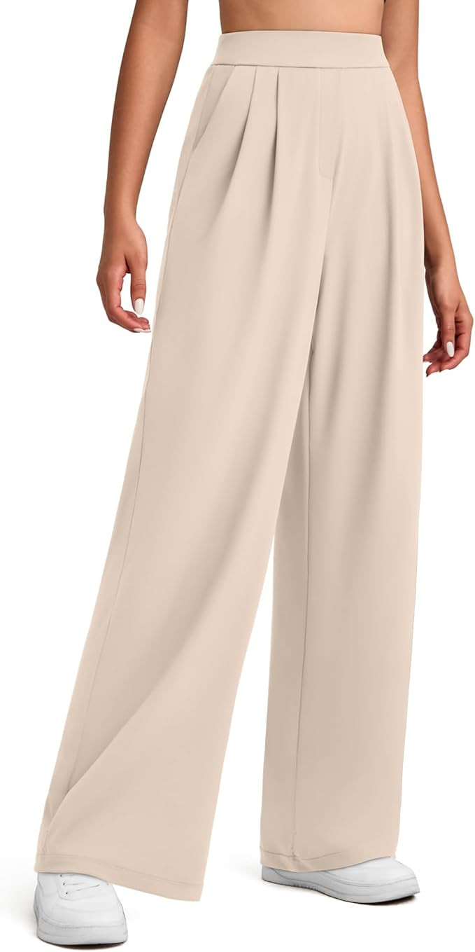 G4Free ShiftReady Women's Wide Leg Dress Yoga Pants with Pockets Dressy Casual Slacks High Waist ... | Amazon (US)