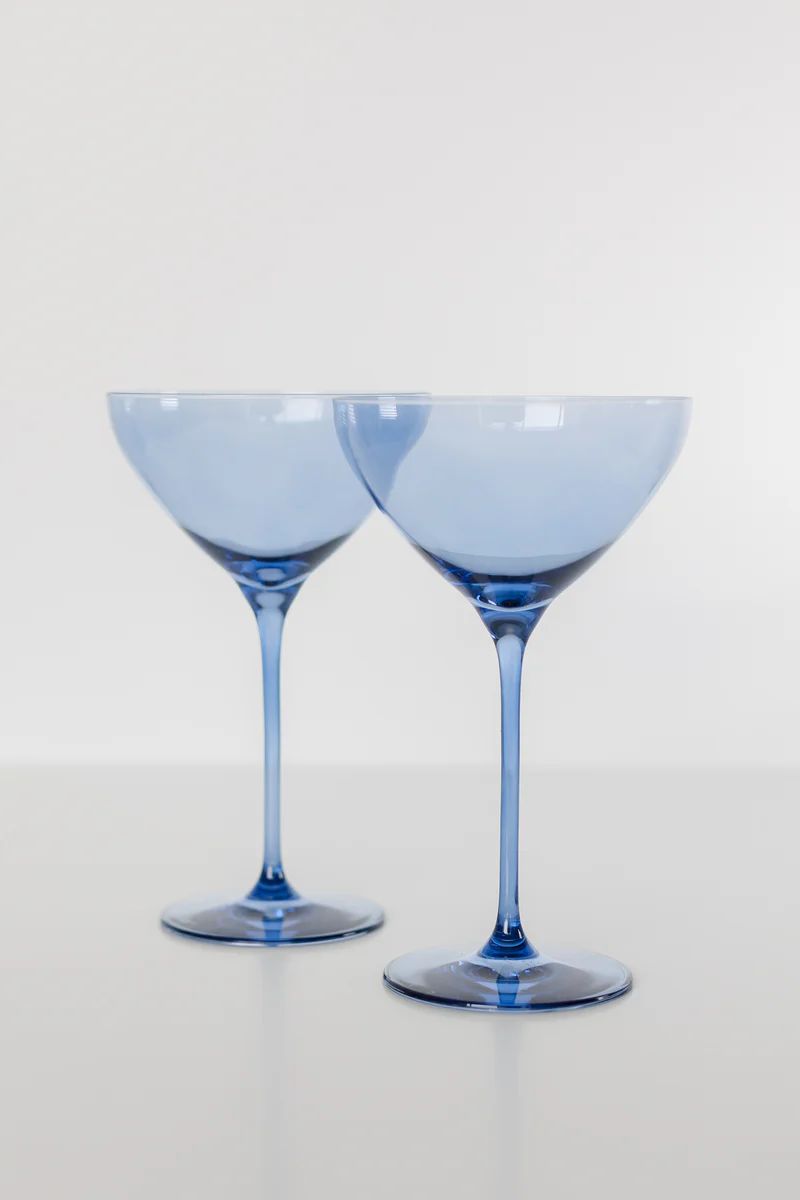 Estelle Colored Martini Glass - Set of 2 {Cobalt Blue} | Estelle Colored Glass