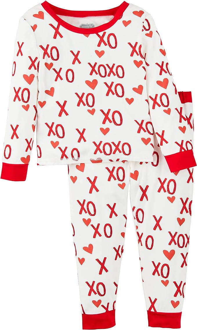 Mud Pie Kid's Toddler Pajamas, Valentine's Day, 2T | Amazon (US)