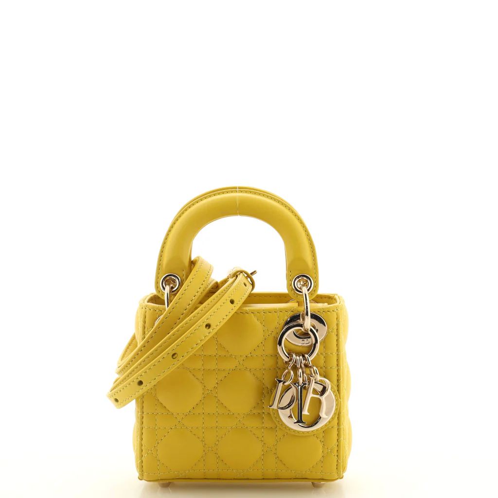 Lady Dior Bag Cannage Quilt Lambskin Micro | Rebag