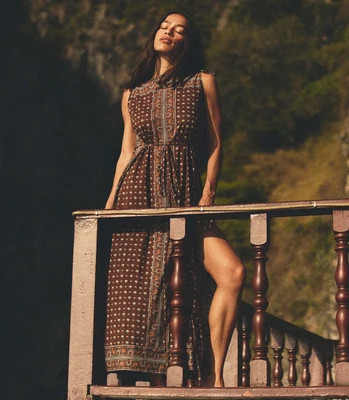 AMARANTE DRESS -- TERRE FOULARD DE LA MER | DOEN