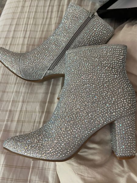 betsey Johnson sparkle boot dupe!! size .5 up, wearing size 9! 

#LTKFind #LTKsalealert #LTKunder100