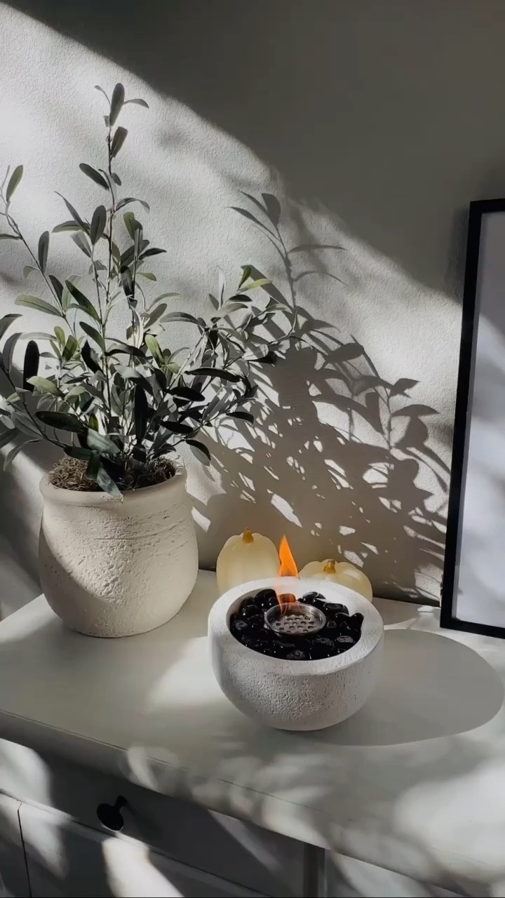 Beautiful indoor fire bowl. Indoor fire pit. Amazon fire bowl. 

#LTKSeasonal #LTKfindsunder100 #LTKstyletip
