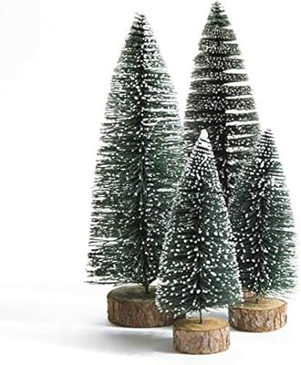 Dream Loom Mini Christmas Tree, A Set of 4 Sizes Artificial Small Tiny Pine Tree with Wooden Base... | Amazon (US)