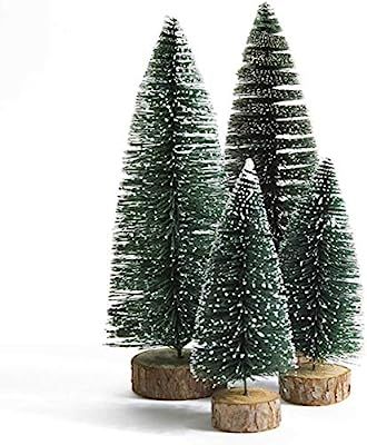 Dream Loom Mini Christmas Tree, A Set of 4 Sizes Artificial Small Tiny Pine Tree with Wooden Base... | Amazon (US)