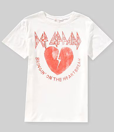 GB Big Girls Oversized Def Leppard Graphic T-Shirt -  L | Dillard's