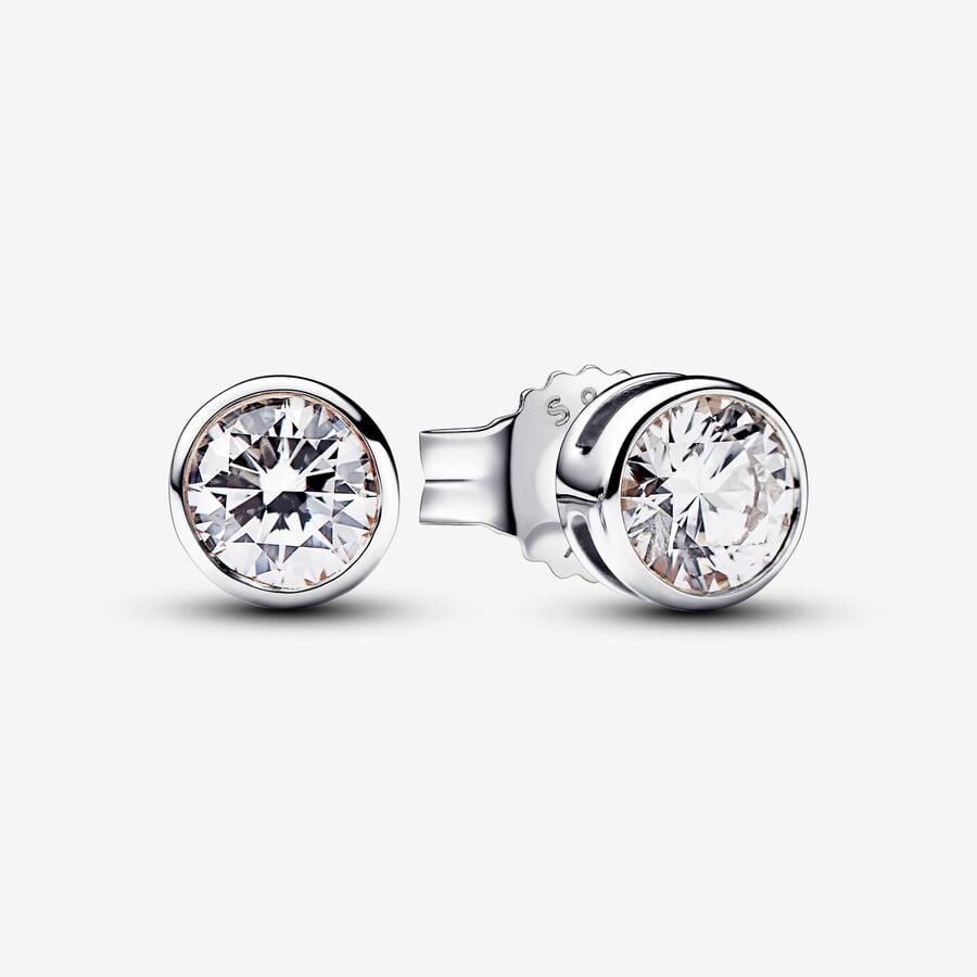 Pandora Era Lab-grown Diamond Bezel Stud Earrings 0.50 carat tw Sterling Silver | Pandora US