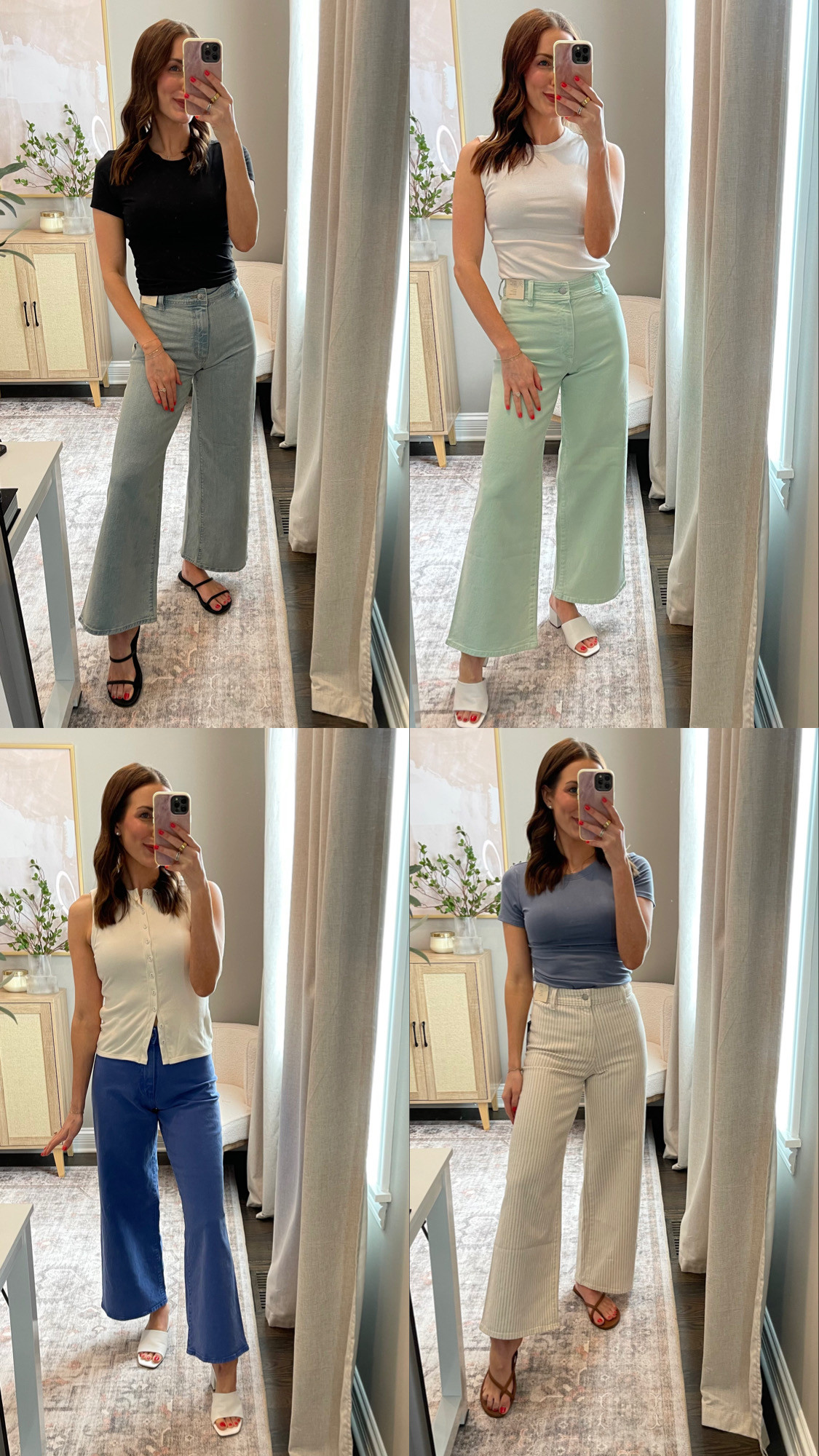 How I style my target sailor pants! Spring outfit, wide leg jeans, sandals 

 

#LTKFindsUnder50 #LTKStyleTip #LTKShoeCrush