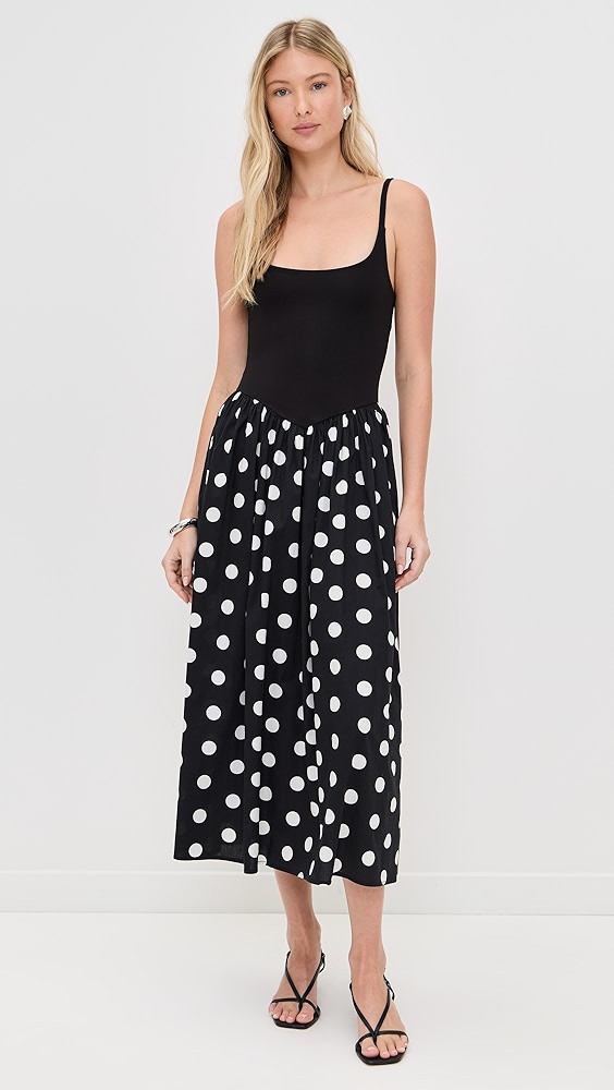 Alix Mixed Fabric Tank Dress | Shopbop